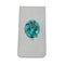 Native American Genuine Sterling Silver Turquoise Money Clip AX129784